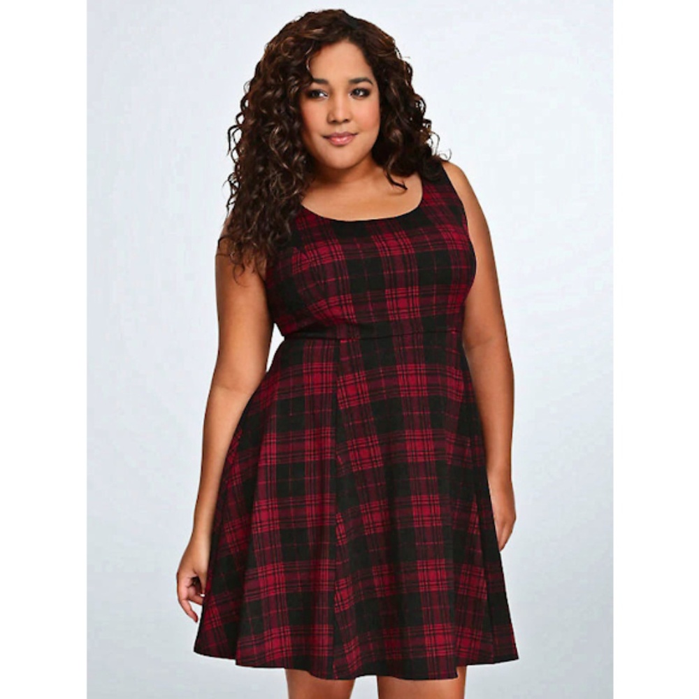 NWT Torrid Sexy Red & Black Plaid Schoolgirl Dress